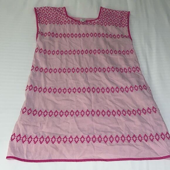 J. Marie MIDI Dress Embroidered with pockets ladies small Pink - Picture 1 of 8
